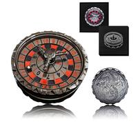 G21 Spinner de Roulette pour Ensemble de dés DND, D20 dé Métallique Dragon avec Coffret Cadeau pour Jeu Dungeons and Dragons, Jeu de rôle RPG, Cadeau pour Jeu de Table (Noir-Rouge)