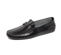 Tod's - Doppia T Pelle Gommini - Homme - Chaussures - Noir - Taille: 39 1/2 EU