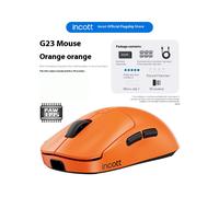 (G23 Orange) Souris sans fil Incott double mode 8K PAW3950 Charge rapide Échange à chaud Souris de jeu