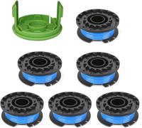G24LT Replacement Spool 4.8m Length 1.65mm Thickness Fits Greenworks 24V Strimmer G24LT25 G24LT G24LT28 G24LT30MK2 G24LT30M Series with Spool Cover (6 Spools of
