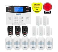 G2BW LCD Clavier WiFi GSM PSTN Accueil Détecteur de Mouvement du système Fil sans sécurité App fumée contrôle Installation Rapide(G2BW Bundle E)