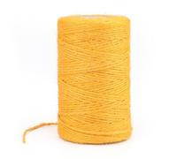 G2PLUS 100M Ficelle Jute 2mm Fil Jaune Ficelles de Jardinage Corde Naturelles Fil de Jute Corde Fine pour Jardiage la Décoration DIY de Pâques,Arts Créatifs l'emballage Cadeau