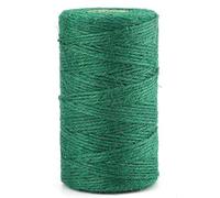 G2PLUS 100M Ficelle Jute 2mm Fil Vert Ficelles de Jardinage Corde Naturelles Fil de Jute Corde Fine pour Jardiage la Décoration DIY de Pâques,Arts Créatifs l'emballage Cadeau