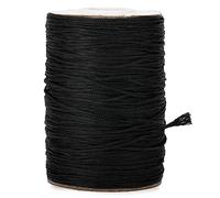 G2PLUS 100M Fil Nylon 1.5mm Noir pour Bracelet, Cordon Tressé pour Perles, Stores, Colliers, Bijoux et Artisanat DIY
