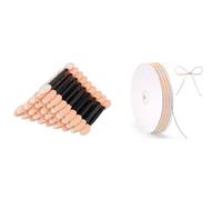 G2PLUS 100PCS Brosse Fard à Paupière et 100m Ficelle de Jute Dégradé
