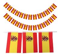 G2PLUS 11M Guirlande Drapeau Espagne avec 40 Guirlande Espagnol 14x21cm | Guirlande Drapeau Espagnole pour la fête Nationale,Événements Sportifs,Bar Intérieur Extérieur Jardin Décoration