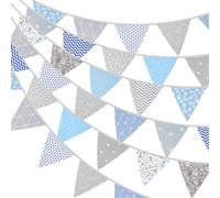 G2PLUS 12M Fanions Guirlande de Fanions Fanion de Couleur Drapeaux de Triangle Décoration pour Chambre à Coucher,Fêtes d'anniversaire ou Décoration de Mariage