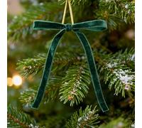 G2PLUS 24PCS Noeud en Velours Vert foncé: Nœuds de Noël en Velours 13 x 18 cm avec fil de 15 cm, pour sapin de Noël, Emballages Cadeaux et Décorations de Mariage