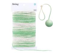 G2PLUS Ficelle de Jute Dégradée:2mm Corde Jute Naturel Vert Sauge,50m Ficelle de Jardinage pour Décoration DIY,Crochet,Emballage Cadeau et Travaux Manuels