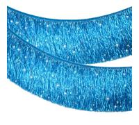G2PLUS Guirlande à Franges Métallique Bleu 20x200cm - Rideau Tinsel Brillant pour Décoration Fête, Anniversaire, Mariage, Nouvel an, DIY Photobooth