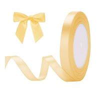 G2PLUS Ruban Satin Blanc 10 mm x 22 m Ruban Cadeau Emballage- Pour Emballage Cadeau, à la main, Décoration