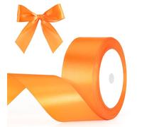 G2PLUS Ruban Satin Orange 40 mm x 22 m Ruban Cadeau Emballage- Pour Emballage Cadeau, à la main, Décoration