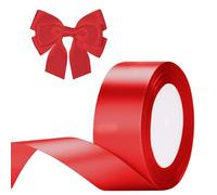 G2PLUS Ruban Satin Rouge 40 mm x 22 m Ruban Cadeau Emballage- Pour Emballage Cadeau, à la main, Décoration