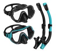 G2RISE SN02 Lot de 2 masques de plongée avec tuba pour adultes avec respiration, technologie de circulation d'air facile et design anti-buée