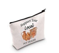 G2TUP Poterie artiste cadeau soutien votre marchand de pot local trousse de maquillage en céramique artiste poterie étudiant remise de diplôme sac de voyage fermeture éclair, Local Pot Dealer Sac