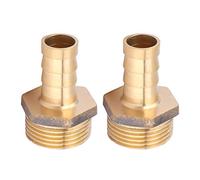 G3 / 4 Male Thread Barb Connector | Brass Pipe Fitting for Gas/Liquid/Pneumatic Lines | High Pressure & Temperature Tolerant | 2PCS Set with 10mm / 14mm / 16mm Sizes (14mm)