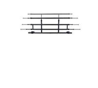 G3 62.031 Un Atlantique Complet Simple Barre en Aluminium avec 2 Grands Pieds Kit de Fixation