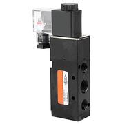G3 / 8 Valve D'écoulement élevé 2 Position 5 Port pour le Système de Pipeline DC12V Noir (DC12V)