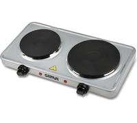 G3 Ferrari Caldòs Plaque de cuisson électrique à 2 feux en acier inoxydable, plaque scellée