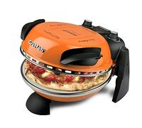 G3 Ferrari G10006 Pizza Express Delizia, Four Pizza, 1200 W, 400 °C, pierre réfractaire (diamètre 31 cm), minuterie 5 ', livre de recettes inclus, orange
