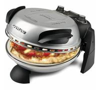 G3 Ferrari G10006 Pizza Exprimer Plaisir, Four Pizza, 1200 W, 400°C, Pierre Réfractaire (diamètre 31 cm), Minuteur 5', Livre de Recettes inclus, Argent