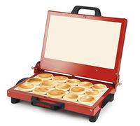 G3 Ferrari G10025 Tigella Mia, Tigellière et Grille-pain, 1200 W, Pierres Réfractaires XXL, Thermostat Réglable, Rouge