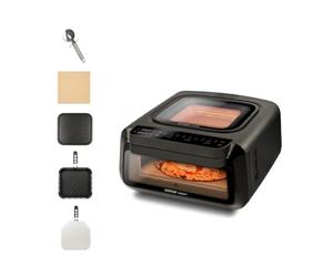 G3 Ferrari G10225 Krispy Four à pizza et Friteuse à air multifonction, 2100 W, 13 litres, Technologie HOBLO, Écran Tactile avec 18 Programmes, Jusqu’à 380 °C, Accessoires inclus, Noir.