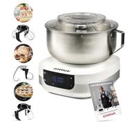 G3 Ferrari G20145 Robot Pâtissier Planetary Pastaio Gourmet, 1500 Watts, 5 Litres, Bol en Inox avec poignée, Écran digital, 5 vitesses, Minuteur, Livre de recettes inclus