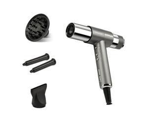 G3 Ferrari G30061 Monna Lisa Sèche-cheveux Brushless, Moteur BLDC, 2000 W, 3 Vitesses, Fonction Ionic Oxy-active, 110 000 tr/min, Diffuseur, Concentrateur et 2 Embouts Wave Design, Gris
