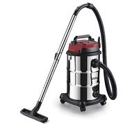 G3 Ferrari G90034 Conteneur 30L aspirateur Grossier pour Sec et Humide, 1200 W, 30 litres, 18 kpa, Filtre Hepa, Accessoires Inclus, Acier Inoxydable/Rouge