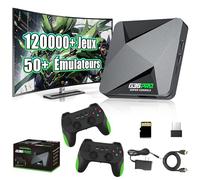 G36 Pro Console de Jeux rétro,120000+ Jeux,50+ émulateurs,boîtier de Jeux EmuELEC 4.3+Android 9.0 Double système,avec 2 manettes sans Fil 2,4 GHz, Console de Jeux vidéo 4K HD Plug and Play (256 Go)