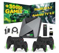 G36 Pro Console de Jeux Rétro Console retrogaming,30000+ Jeux 50+ émulateurs,EmuELEC 4.3 + Android 9.0 Système,Console Retro avec 4 Manettes sans Fil,Console de Jeux 4K HD Plug & Play pour TV (64G)