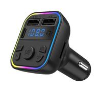 G39 Car MP3 Player - Hands Free FM Transmitter & USB Adapter | Multi Function Card Reader | 8x5.5x5cm Generic ABS Car Adapter | PD Fast Charging FM Receiver With Colorful Lights