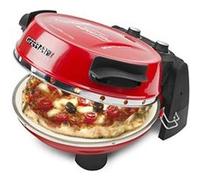 G3ferrari g10032 four compact électrique avec deux pierres refractables pour pizza rouge G