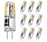 G4 LED 1.5W 180LM, Équivalent 20W Halogène, Blanc Chaud 3000K, AC/DC 12V, Sans Scintillement, Ampoule Économique pour Hotte Aspirante, Non Dimmable, Lot de 10