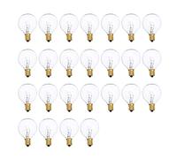 G40 Ampoules Remplacement G40 Ampoule De Tungstène Lampe 7W 220-240V Ampoule Globe Clair E12 Ampoules De Base Pour Intérieur Extérieur Patio Décor À La Maison Décoration De Fête De Mariage 25 Pack