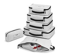 G4Free 6 Pièces Organiseurs de Voyage Compression（matériau TYVEK） | Oangement Valise Organisateur | Cube d'emballage | Pochette Rangement Valise pour Les Voyages de Vacances