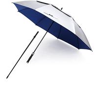 G4Free 68 Pouces Grand Parapluie de Golf Parapluie de Plage Ouverture Automatique Double Canopée Coupe-vent Anti UV pour Hommes Femmes