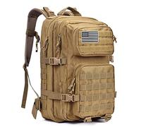 G4Free Grand Sac à Dos Tactique Militaire 3 Jours d'assaut Molle Bug Out Sac à Dos pour randonnée, Camping, Trekking, Chasse, Kaki