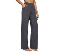 G4Free Pantalon de Yoga Jogging Taille Haute Pour Femmes Avec 4 Poches Pantalon d'affaires Extensible à Jambe Large Pantalon de Travail Avec Contrôle du Ventre Pantalon Droit Ample Petite/Regular/Tall