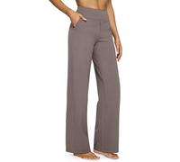 G4Free Pantalon de Yoga Jogging Taille Haute Pour Femmes Avec 4 Poches Pantalon d'affaires Extensible à Jambe Large Pantalon de Travail Avec Contrôle du Ventre Pantalon Droit Ample Petite/Regular/Tall