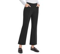 G4Free Pantalon Femme Chic et Elegant Décontracté Evasé avec Poches Taille Haute Bootcut pour Tous Les Jours Travail de Yoga Sport Pantalons de Survêtement Actifs