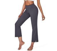 G4Free Pantalon Femme Chic et Elegant Décontracté Evasé avec Poches Taille Haute Bootcut pour Tous Les Jours Travail de Yoga Sport Pantalons de Survêtement Actifs