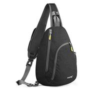 G4Free Petit sac à dos à bandoulière, sac à dos de gym, sac à dos à bandoulière, sac à dos pour randonnée, plein air, Noir., S
