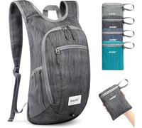 G4Free Petit sac à dos pliable 10/15 L léger et pliable Sac à dos de voyage en plein air Sac à bandoulière, Noir, 10Liters, Décontracté, polyvalent, pratique, minimaliste