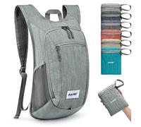 G4Free Petit sac à dos pliable de 10/15 L, léger, pliable, sac à dos de voyage, sac à bandoulière, gris, 15 litres, randonnée, gris, 15Liters, Randonnée