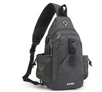 G4Free Poche Poitrine en Toile 丨Sac d'épaule丨Sac Bandoulière pour Hommes et Femmes pour Les Voyages Randonnée Course à Pied Escalade