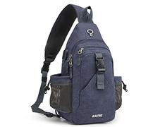 G4Free Poche Poitrine en Toile 丨Sac d'épaule丨Sac Bandoulière pour Hommes et Femmes pour Les Voyages Randonnée Course à Pied Escalade