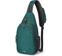 G4Free Sac à dos à bandoulière antivol avec trou pour écouteurs pour l'extérieur, le cyclisme, les voyages, la randonnée, pour homme et femme, vert foncé, 38/jambes longues, Sac à dos daypack
