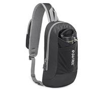 G4Free Sac à dos à bandoulière avec blocage RFID avec poche avant pour randonnée, sac de poitrine pour homme et femme, Noir, 7.48 x 3.14 x 12.99 inches, Décontracté